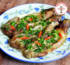 Cà Tím Nướng Mỡ Hành