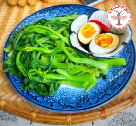 Rau Luộc Trứng Gà Hồng Đào