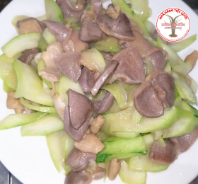 Tim, Mề Gà Xào Bầu